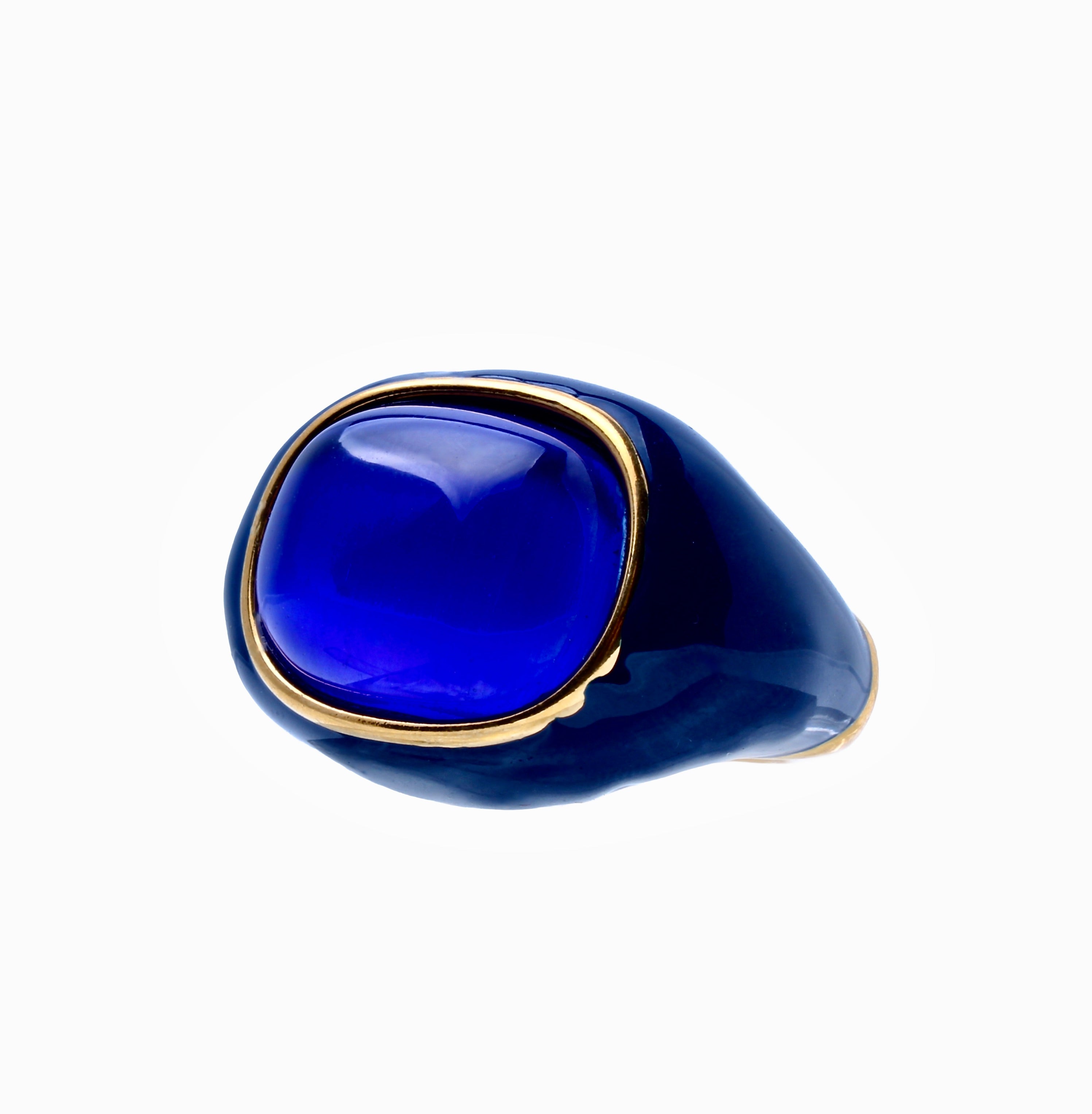 Ingleside Inn –Cobalt Blue Enamel Cabochon