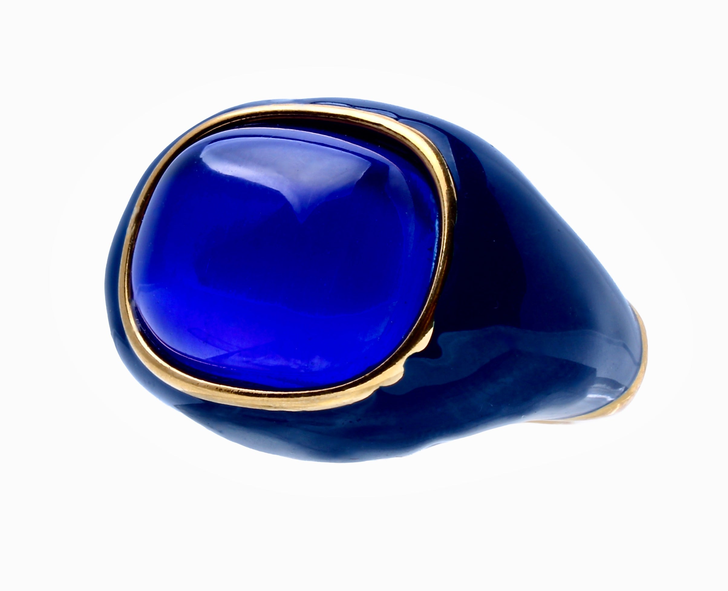 Ingleside Inn –Cobalt Blue Enamel Cabochon