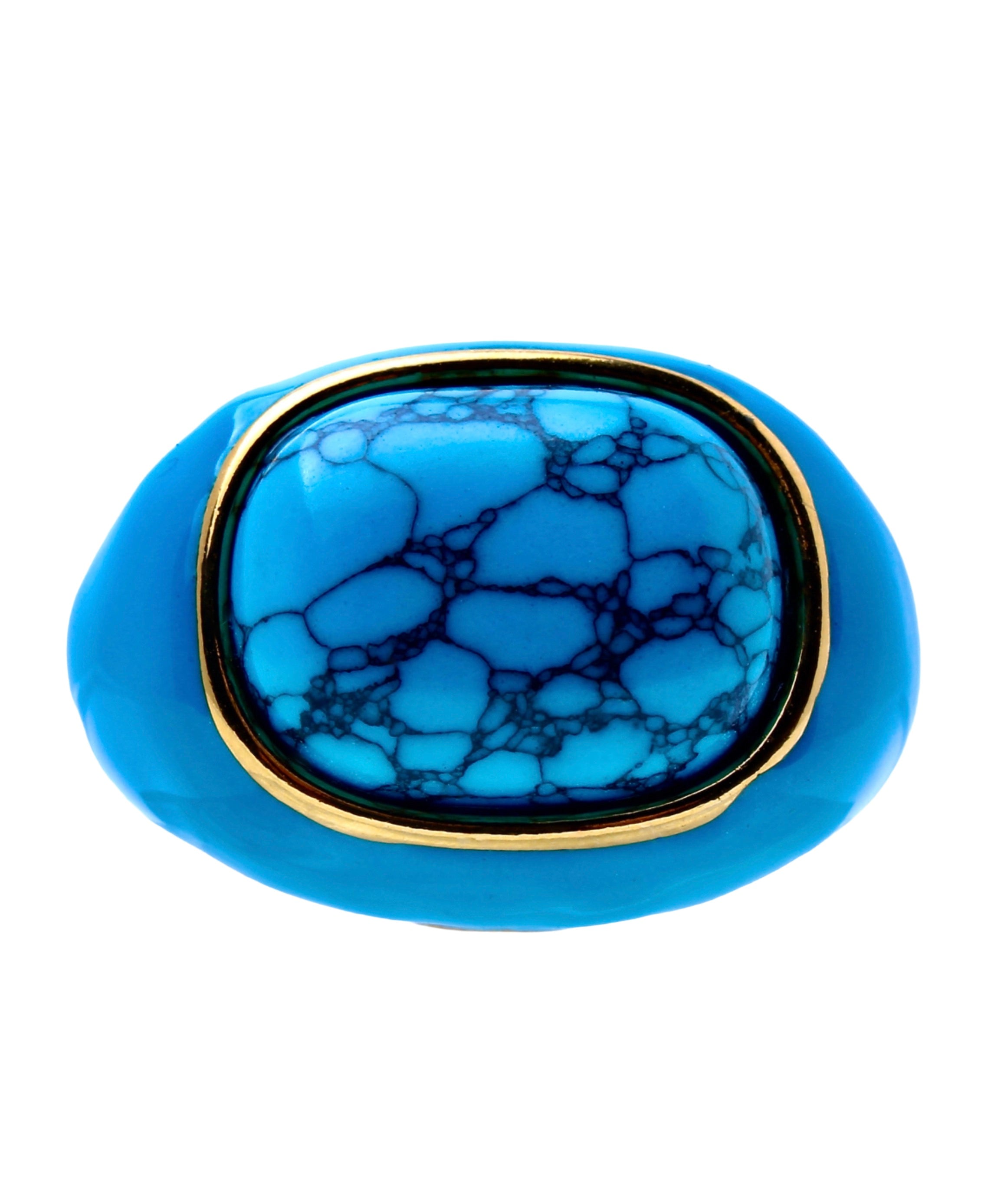 Ingleside Inn –Turquoise Enamel Cabochon
