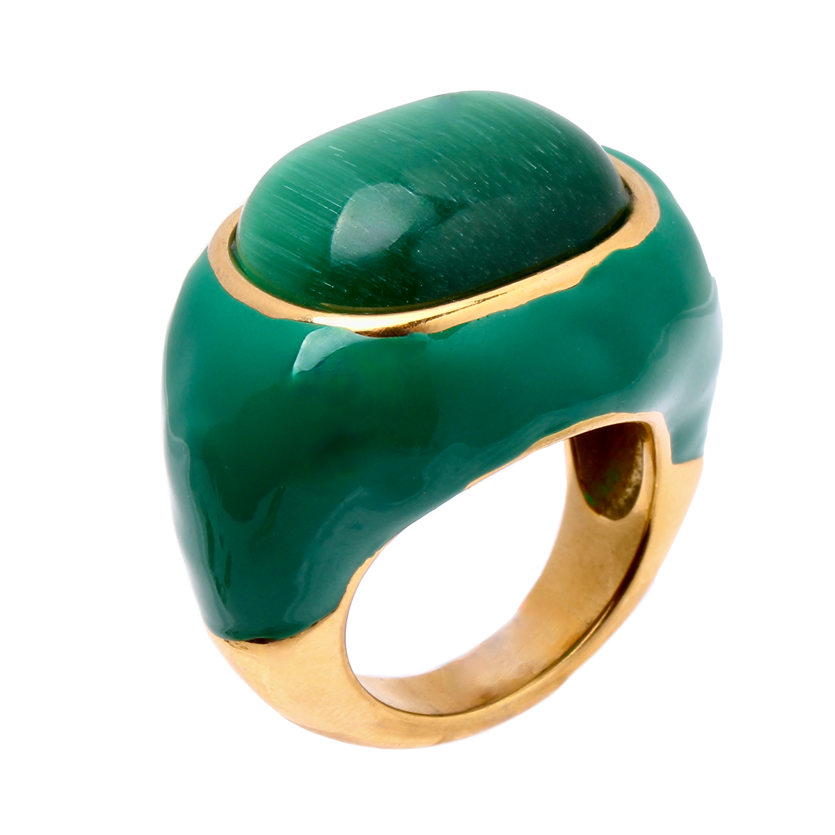 Ingleside Inn – Deep Green Enamel Cabochon