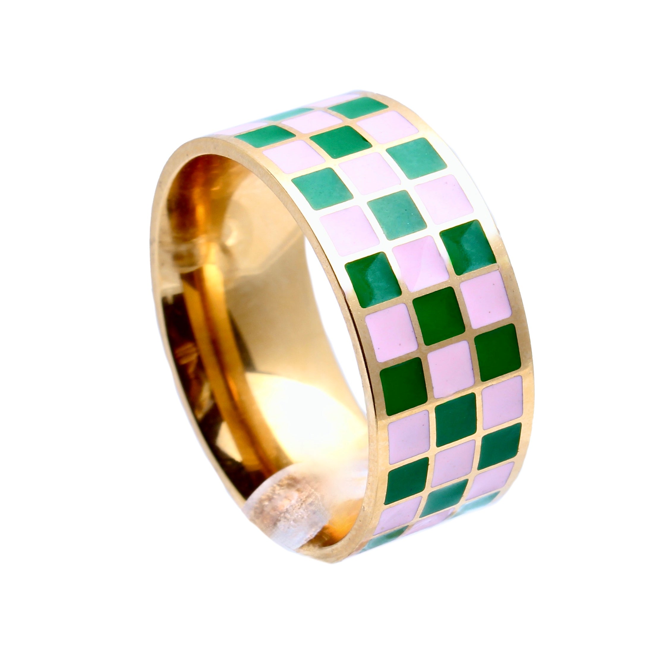 The Grand Prix Enamel Gold Band