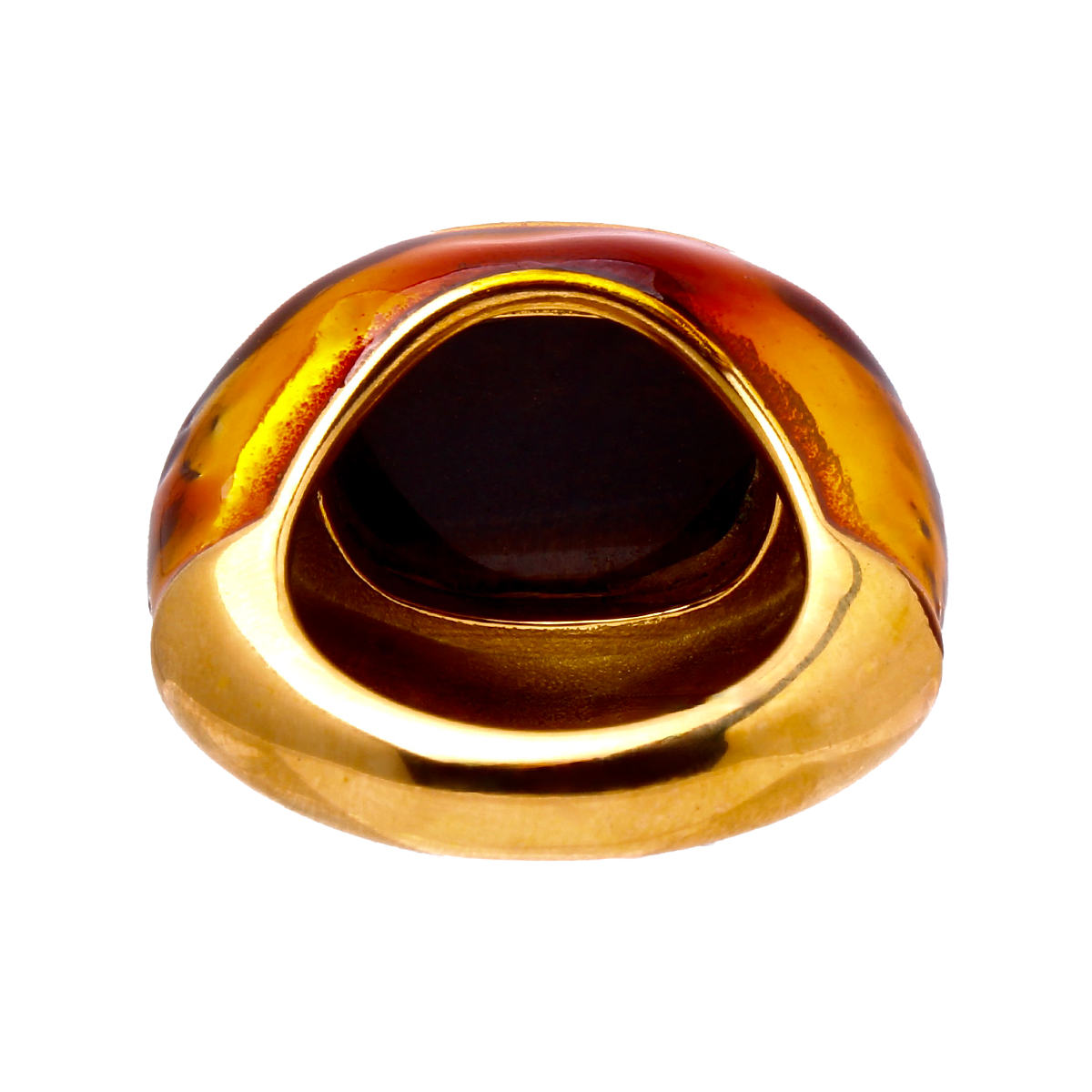 Ingleside Inn –Amber Tortoise Enamel Cabochon