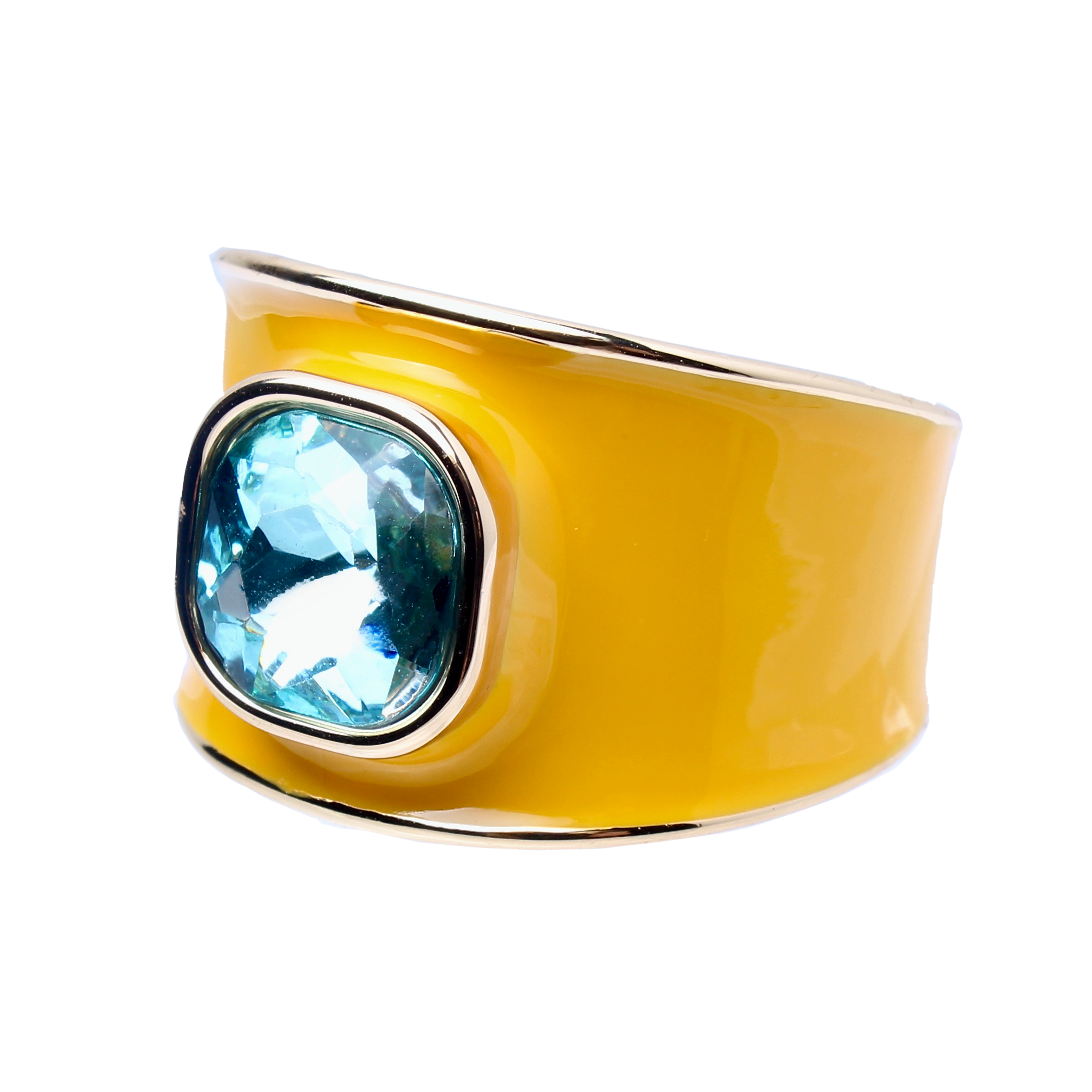Colony Palms Citrine Enamel Band