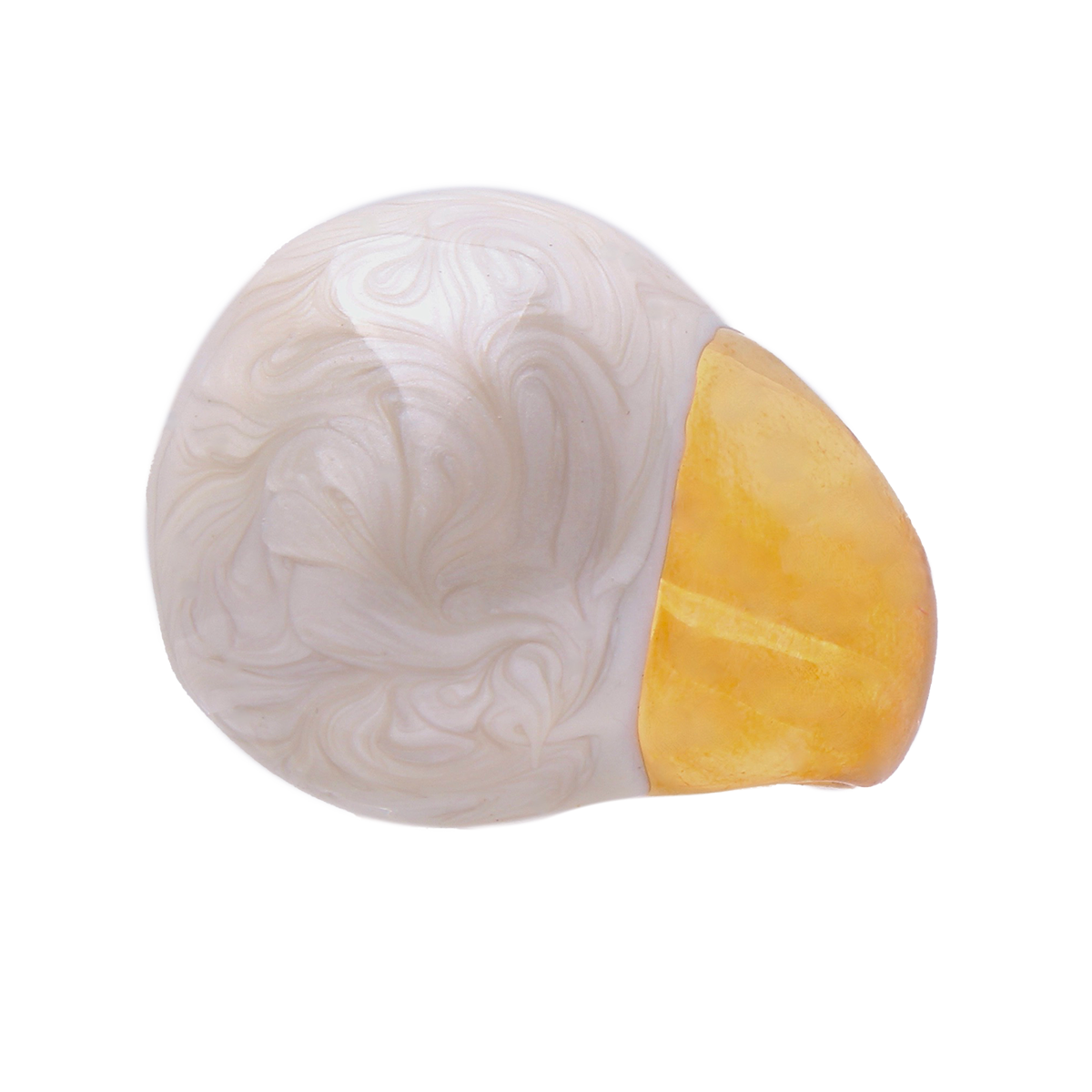 L’HORIZON, Blanc Marbré Cocktail Ring