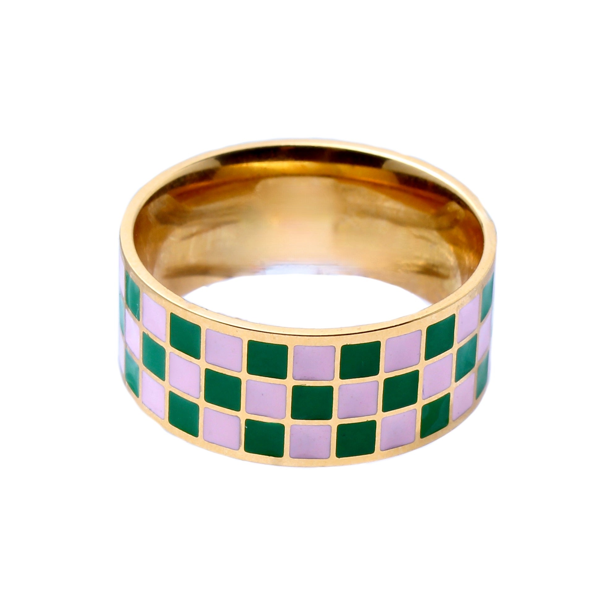 The Grand Prix Enamel Gold Band