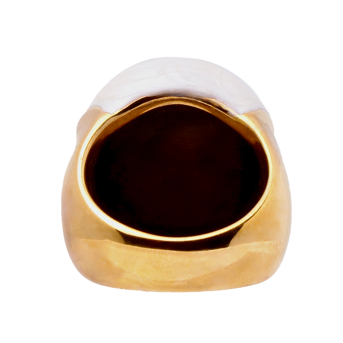 L’HORIZON, Blanc Marbré Cocktail Ring