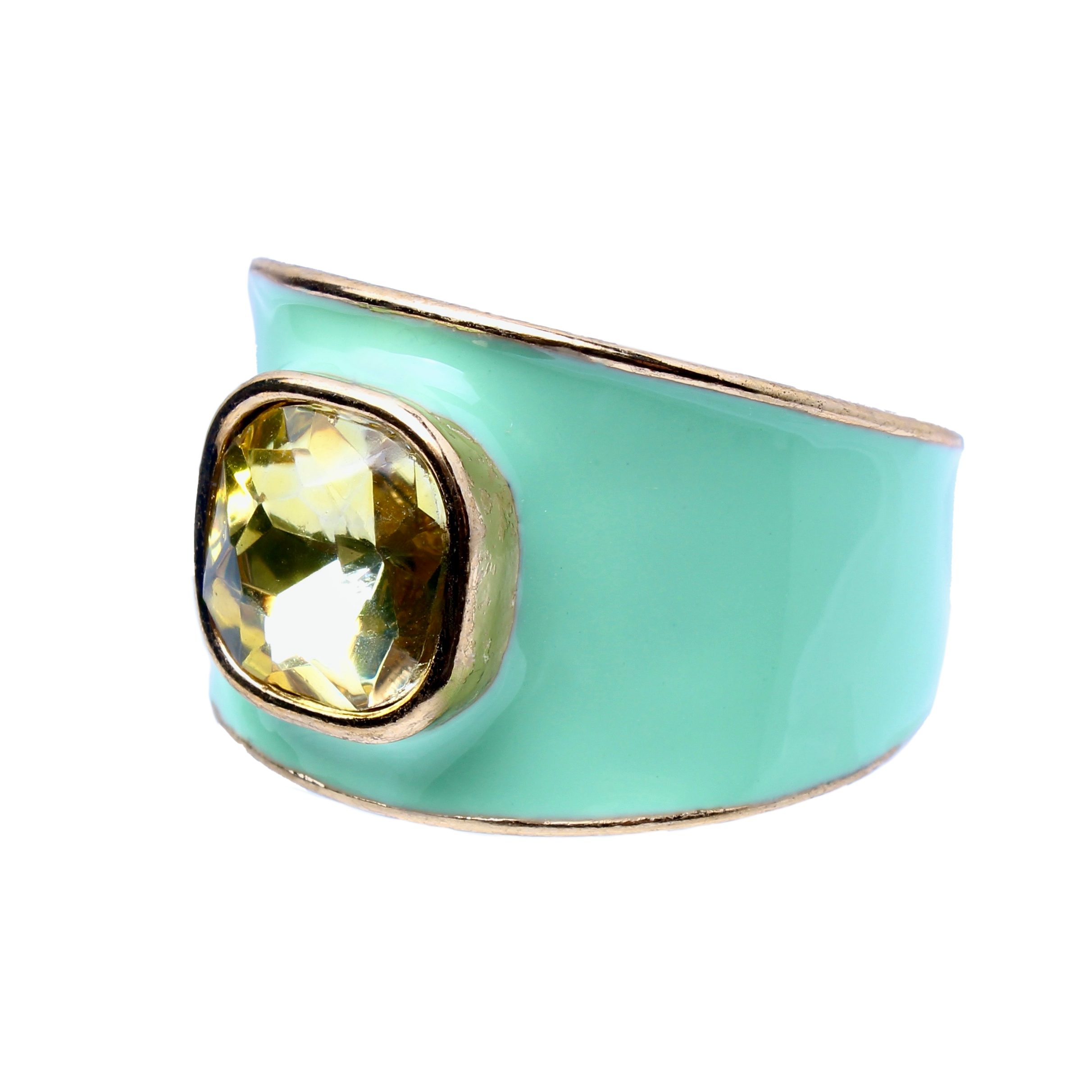 Colony Palms Aqua Enamel Band