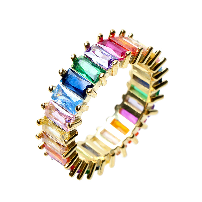 Dorian Grey, Iconic Multicolor Eternity Gold Band