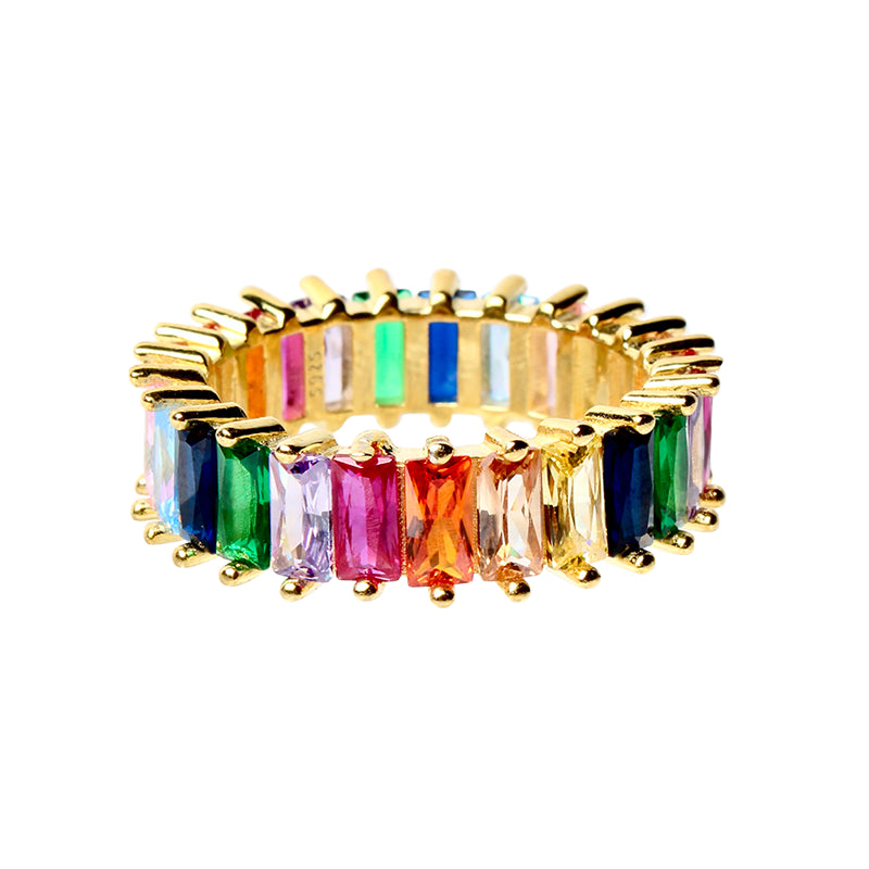 Dorian Grey, Iconic Multicolor Eternity Gold Band