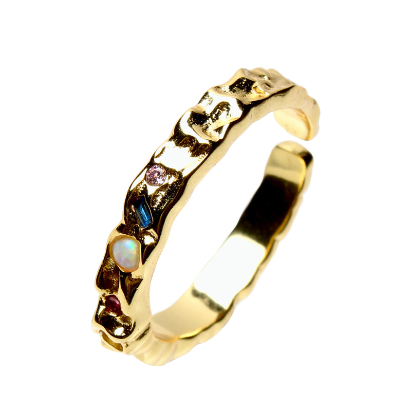 Medici Garden Mini Gold Adjustable Band, Artisan Craftsmanship, Artful Design, Effortless Elegance Ring