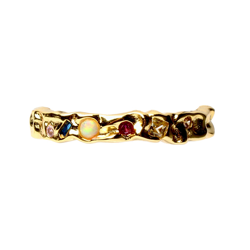 Medici Garden Mini Gold Adjustable Band, Artisan Craftsmanship, Artful Design, Effortless Elegance Ring
