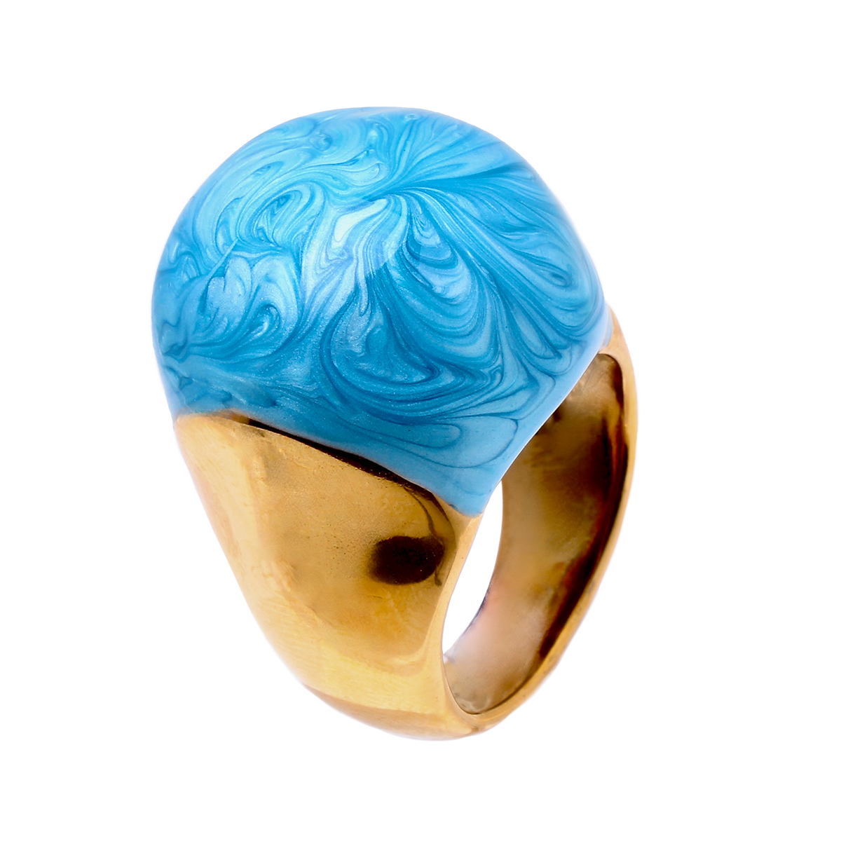 L’HORIZON, Bleu Marbré Cocktail Ring