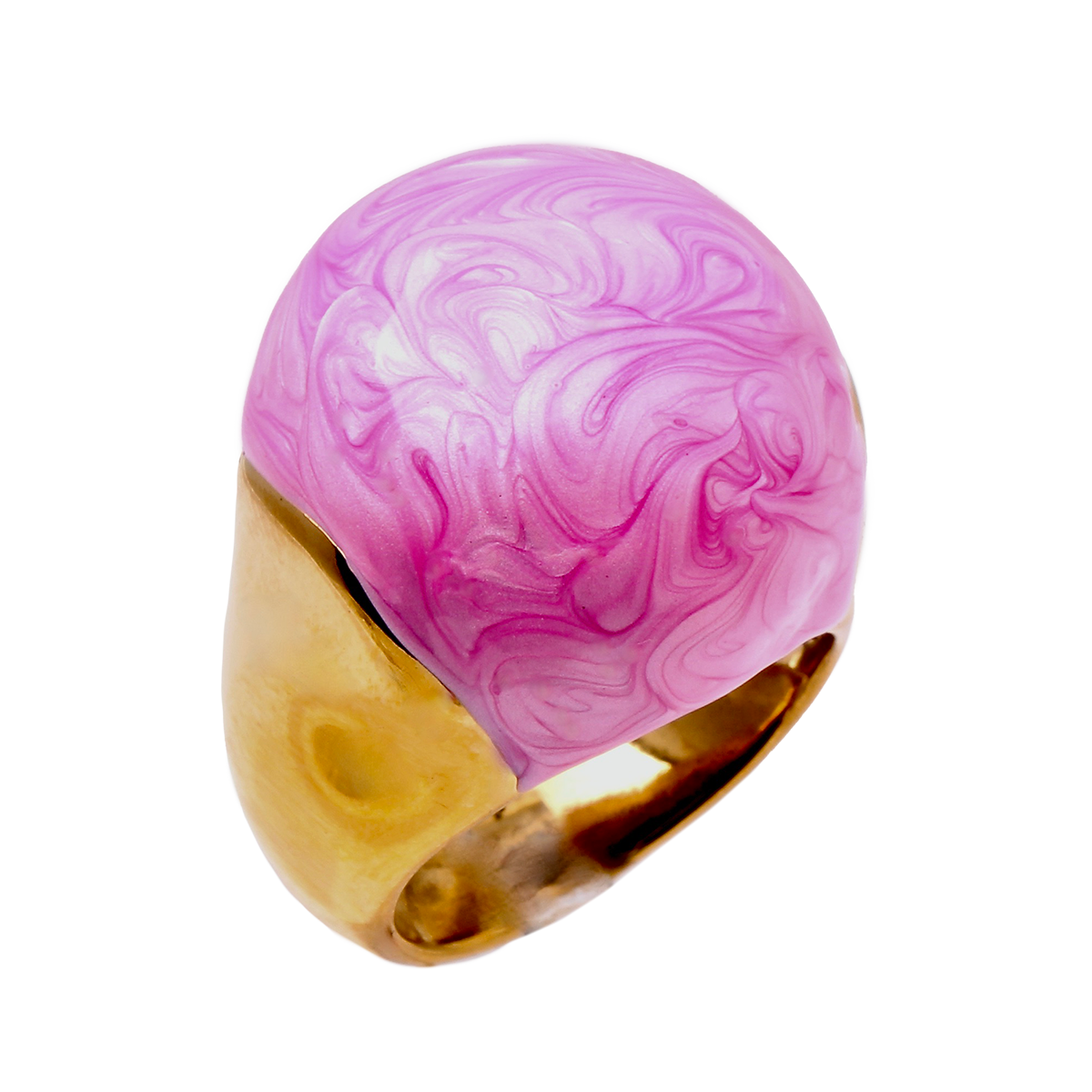 L’HORIZON,  Fuchsia Marbré Cocktail Ring
