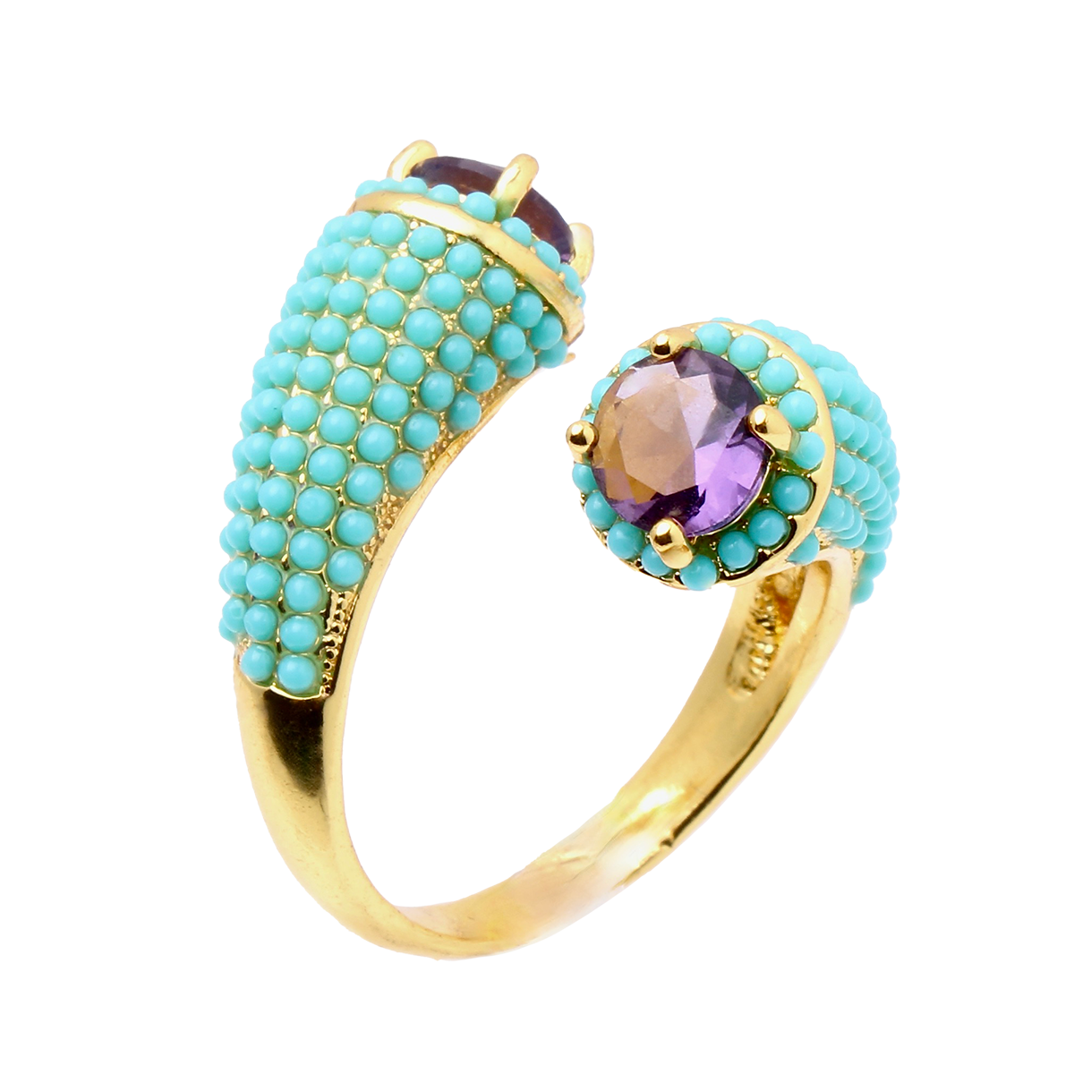 KORAKIA,Turquoise Micro-Beads Wrapping Band
