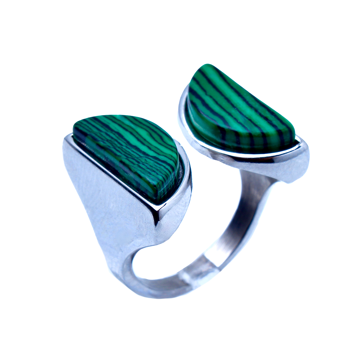 PALM CANYON, Twin Malachite Stones Set Band