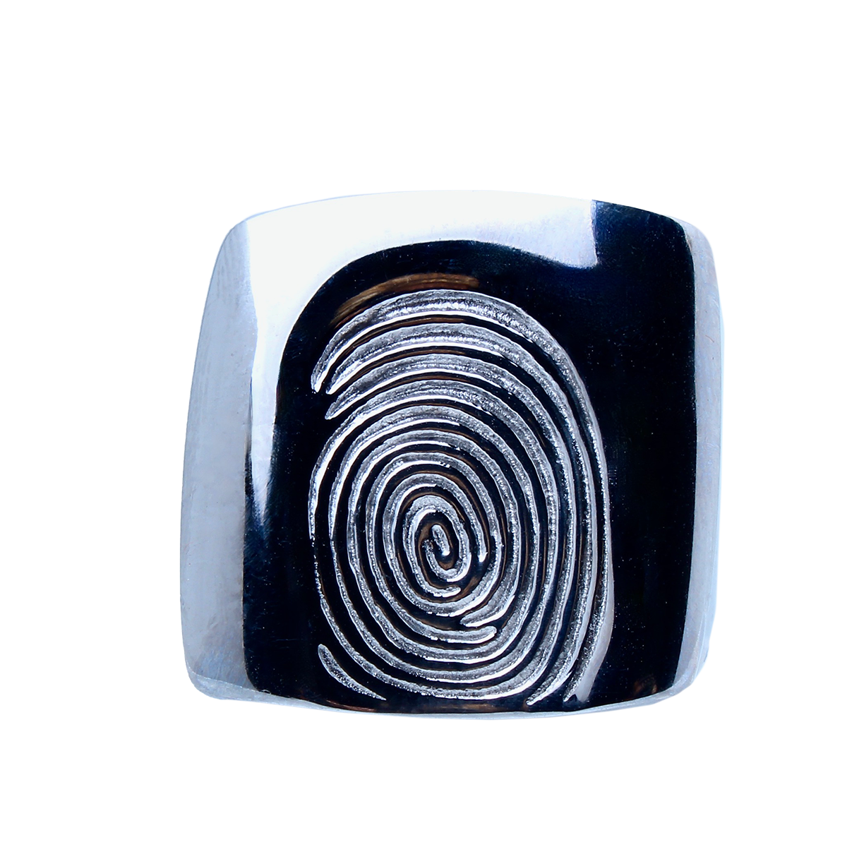 ARRIVE, Bold Square Silver Signet Ring