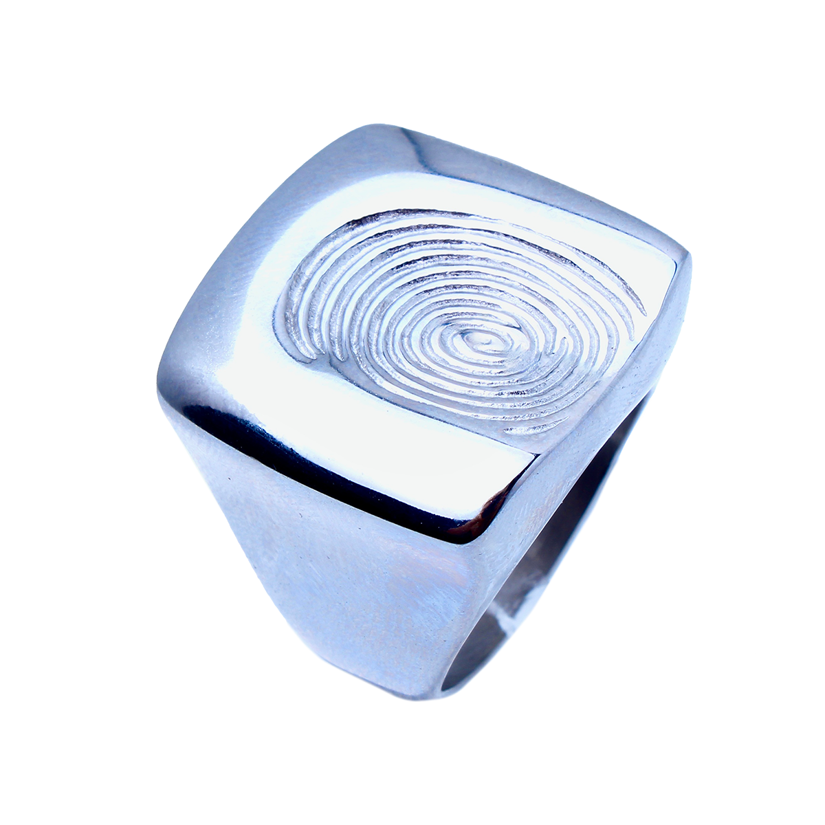 ARRIVE, Bold Square Silver Signet Ring