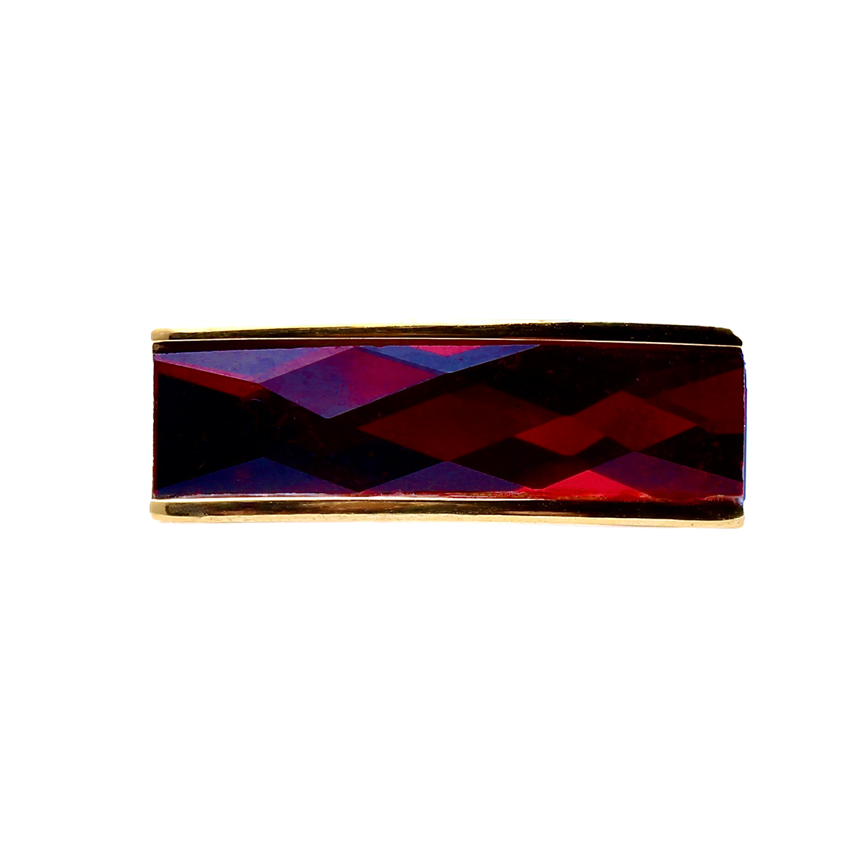 The Amado, Squared Golden Band Elongated Baguette