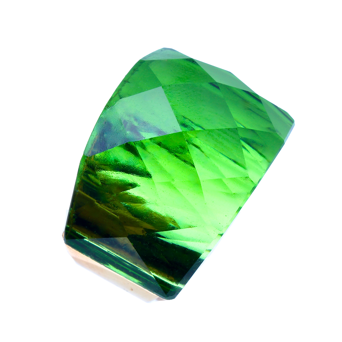 La Mirage, Oversized  Emerald-Green Crystal Sculptural Cocktail Ring