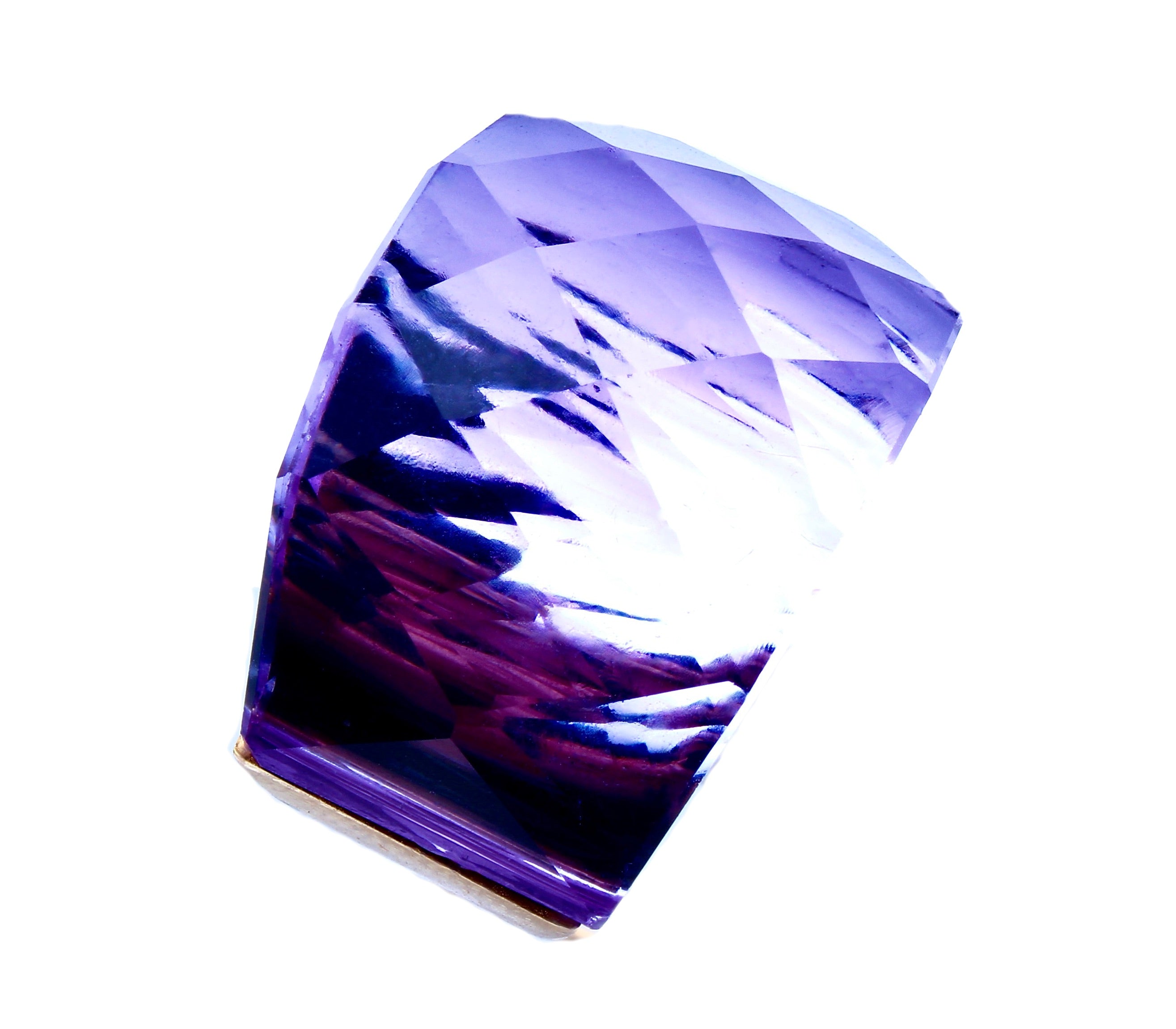 La Mirage, Oversized Violet Amethyst Sculptural Cocktail Ring