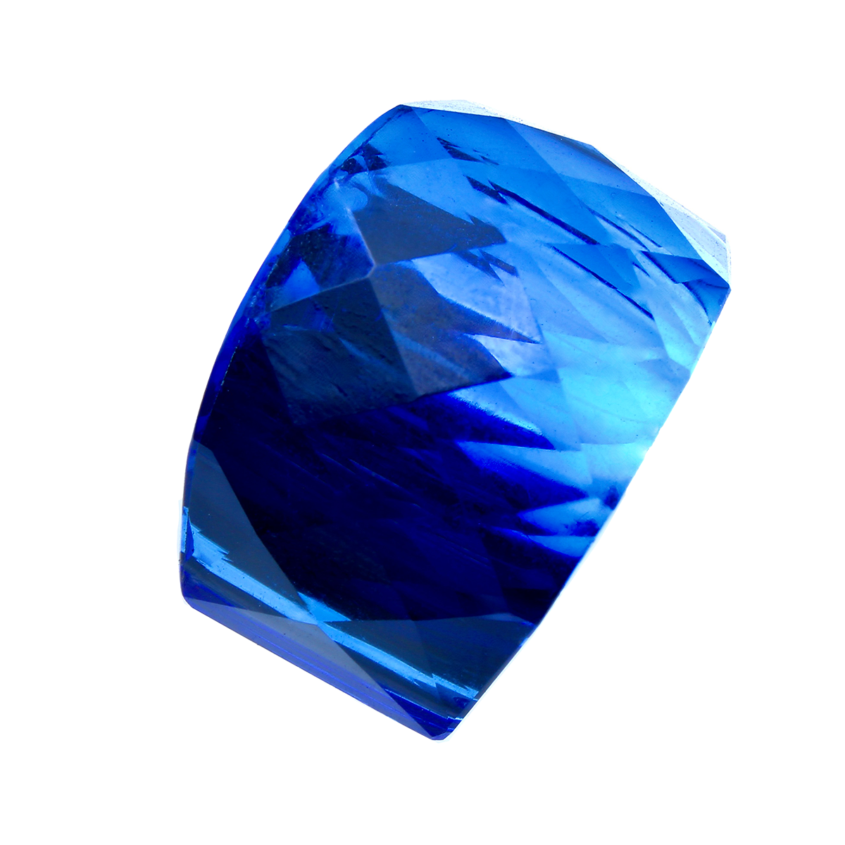 La Mirage, Oversized  Deep Blue Crystal Sculptural Cocktail Ring
