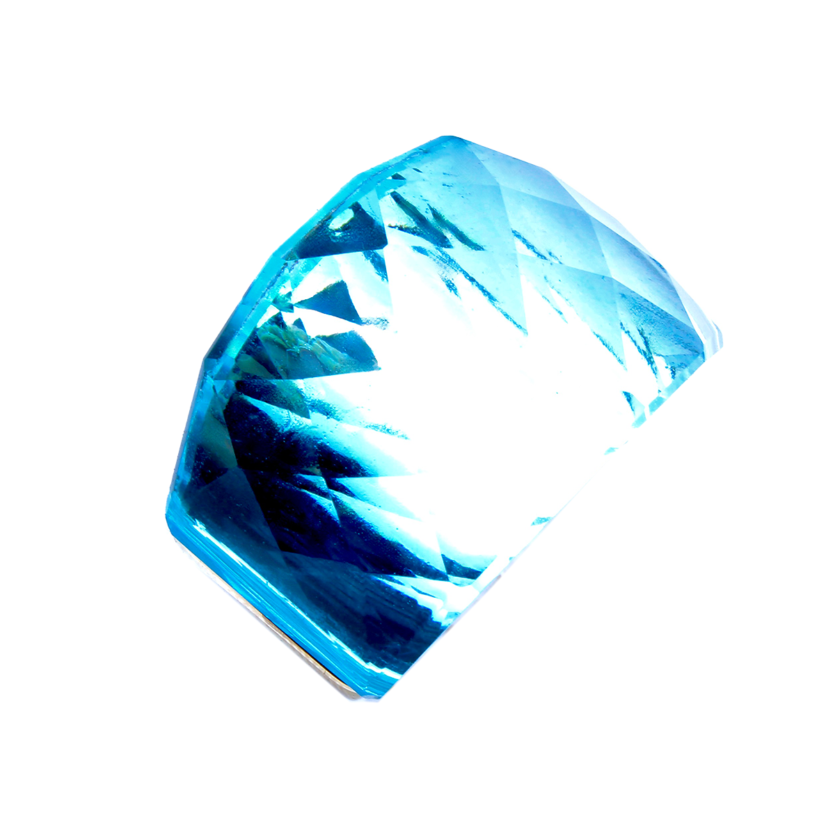 La Mirage, Oversized Cobalt Blue Crystal Sculptural Cocktail Ring