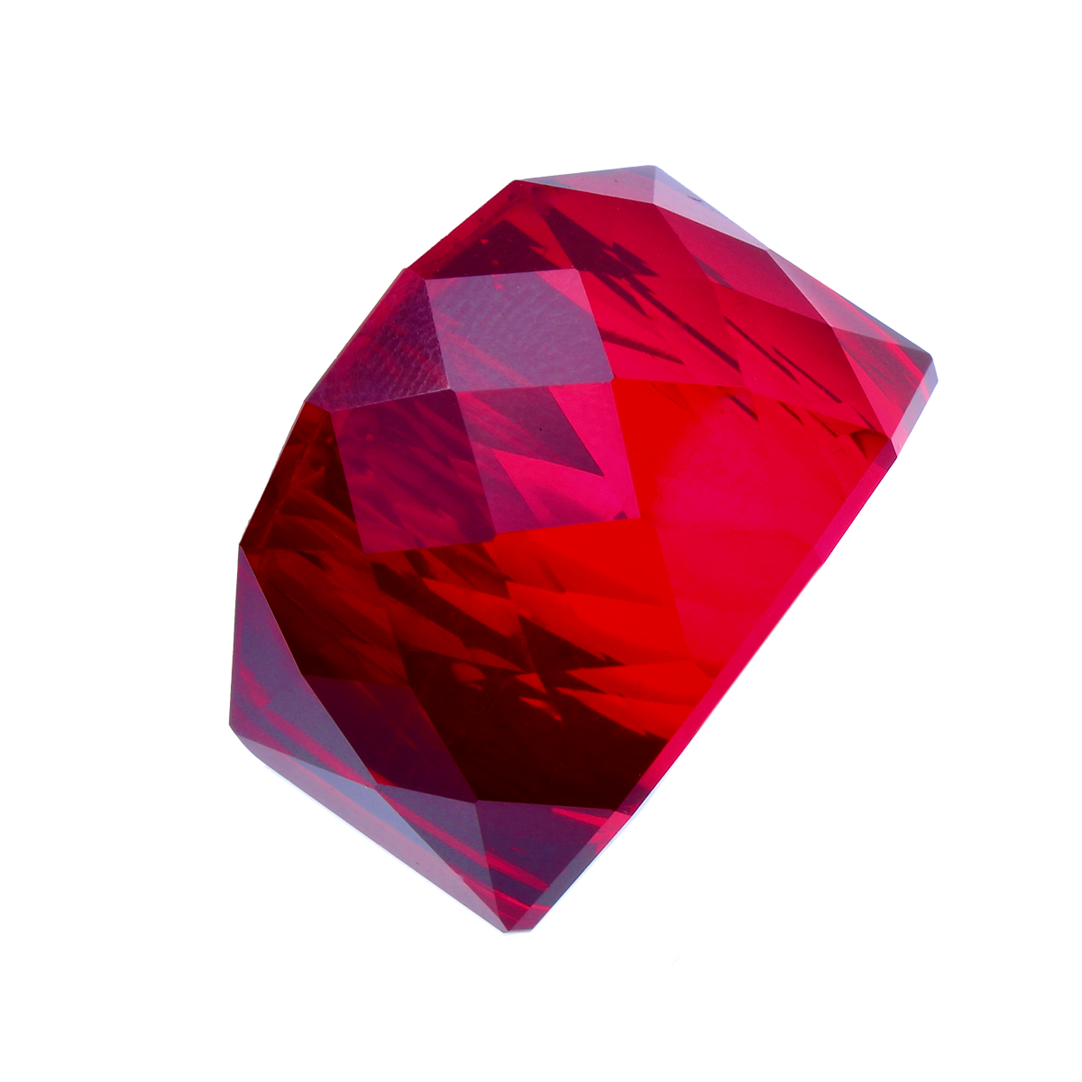 La Mirage, Oversized Crimson Red Crystal Sculptural Cocktail Ring