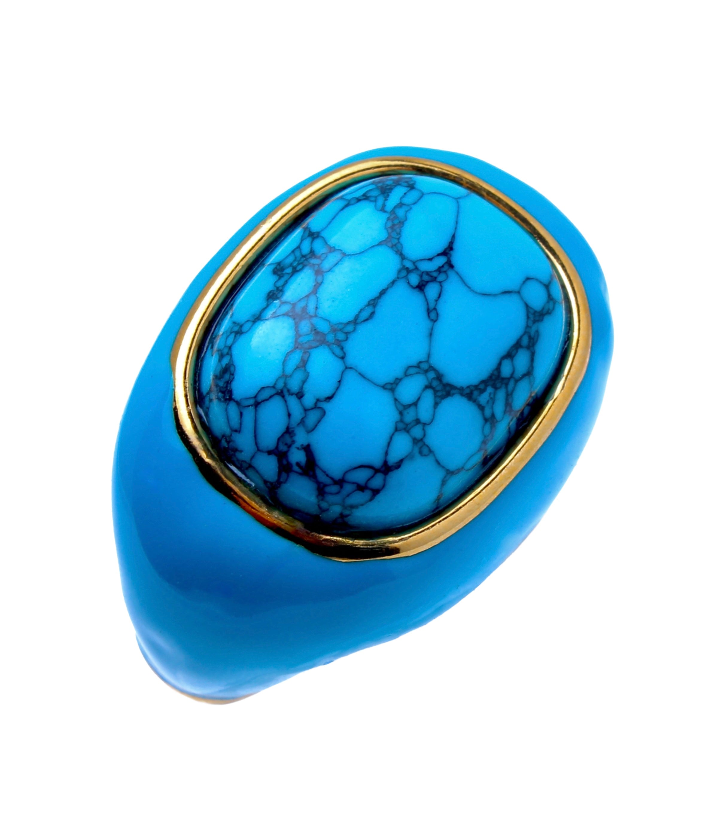 Ingleside Inn –Turquoise Enamel Cabochon
