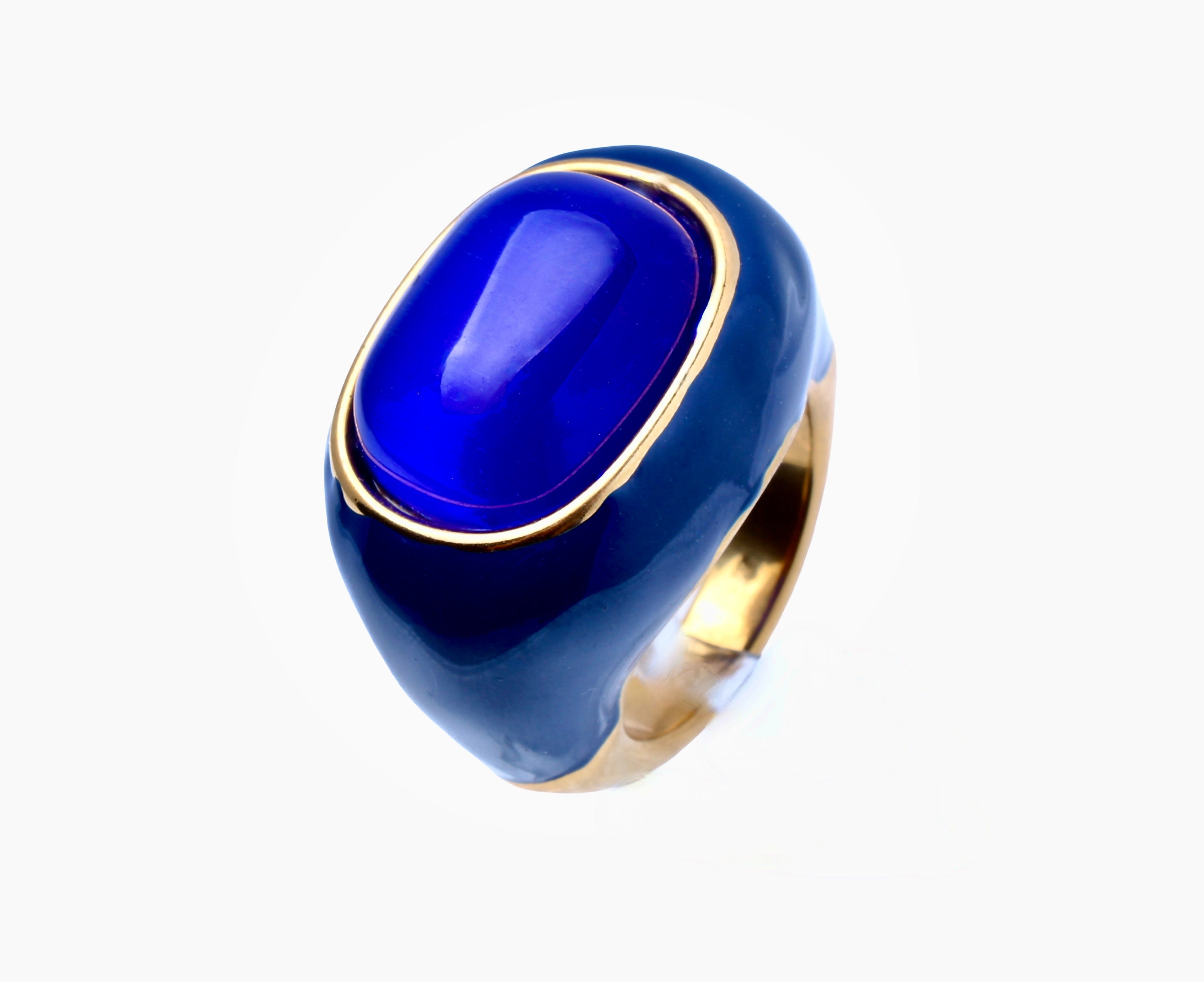 Ingleside Inn –Cobalt Blue Enamel Cabochon