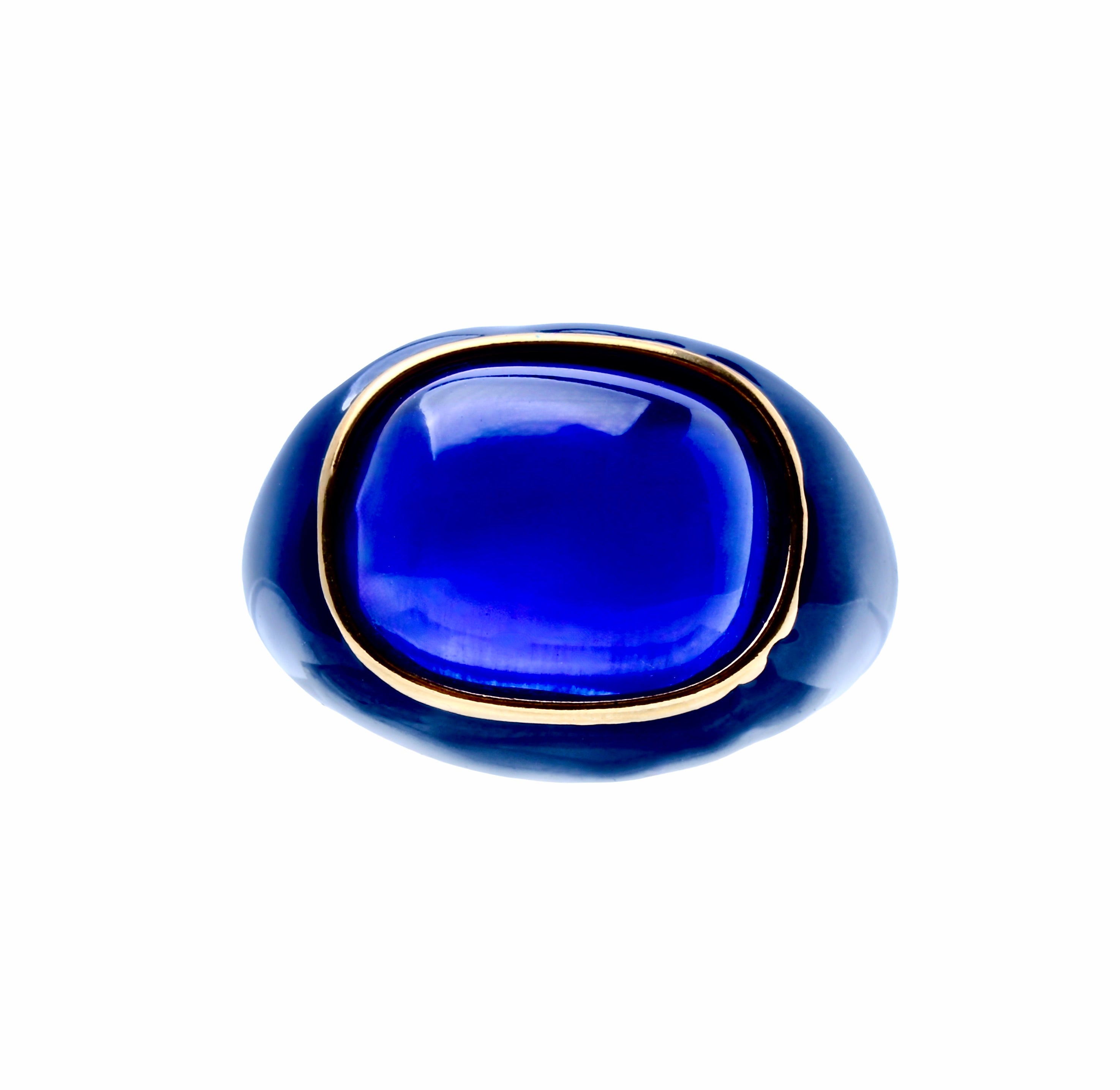 Ingleside Inn –Cobalt Blue Enamel Cabochon