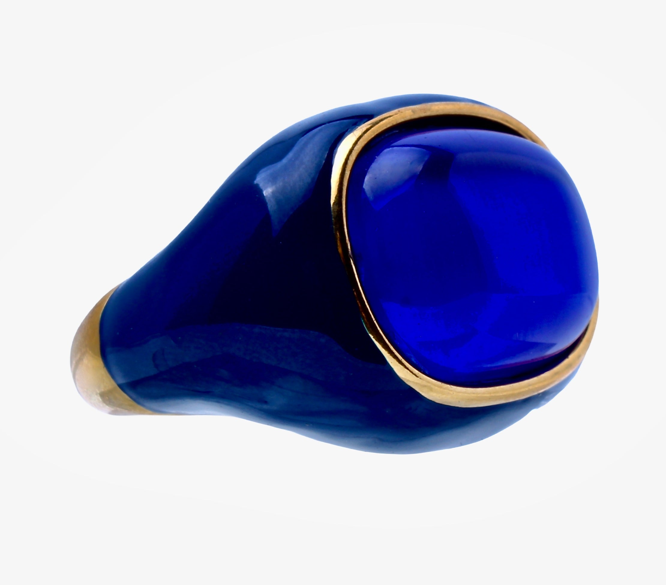 Ingleside Inn –Cobalt Blue Enamel Cabochon