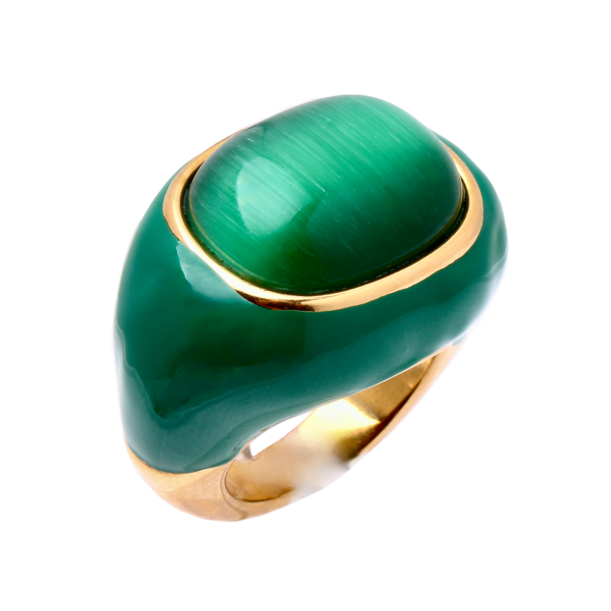 Ingleside Inn – Deep Green Enamel Cabochon