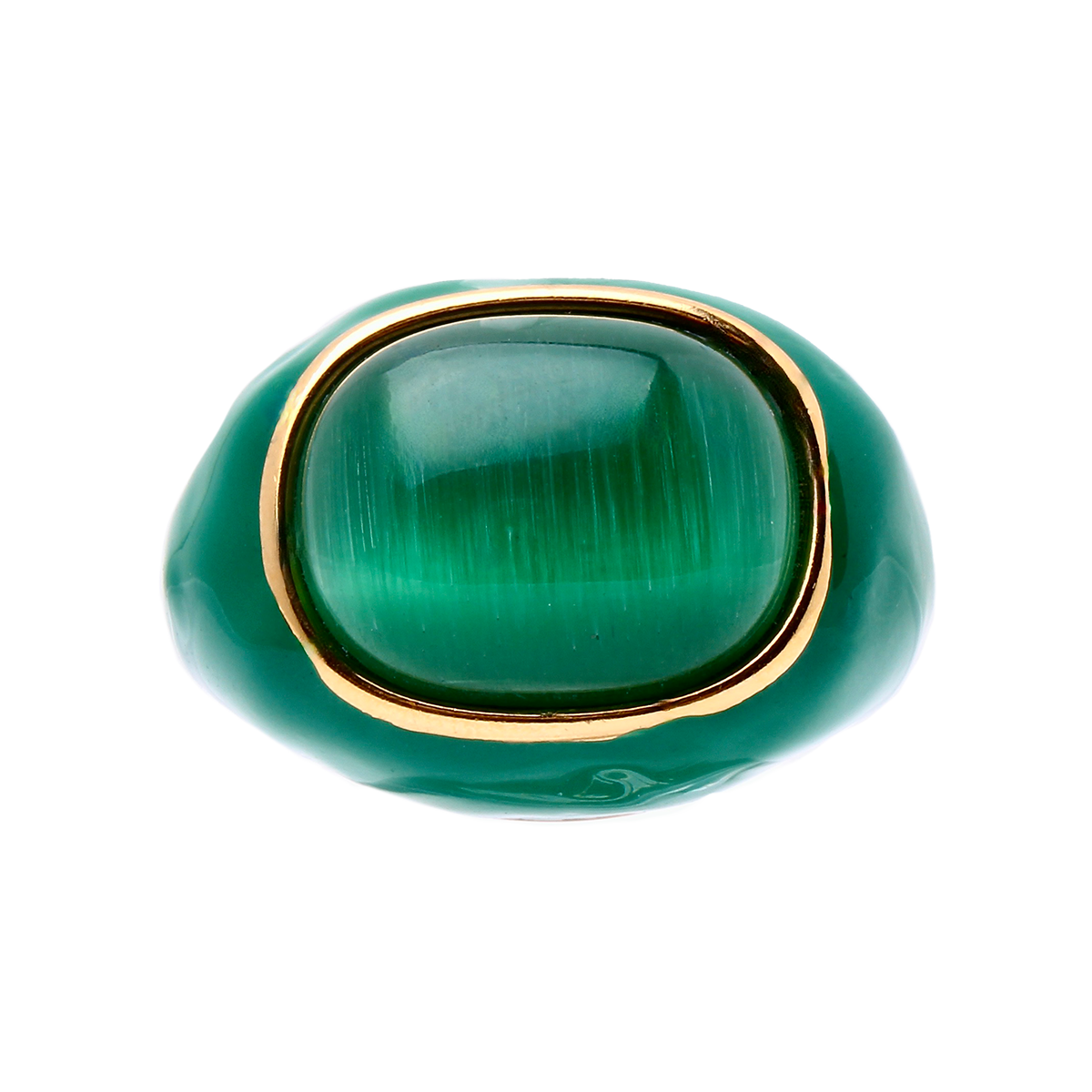 Ingleside Inn – Deep Green Enamel Cabochon