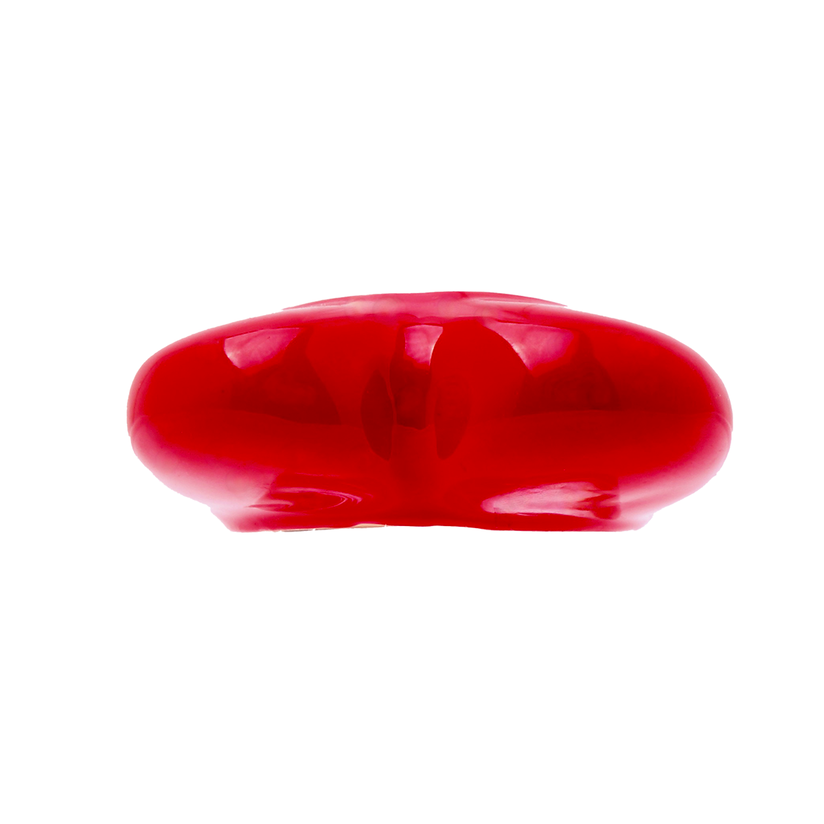 LES CACTUS, Lacquer-Red Enamel Sculptural Heart Cocktail Ring