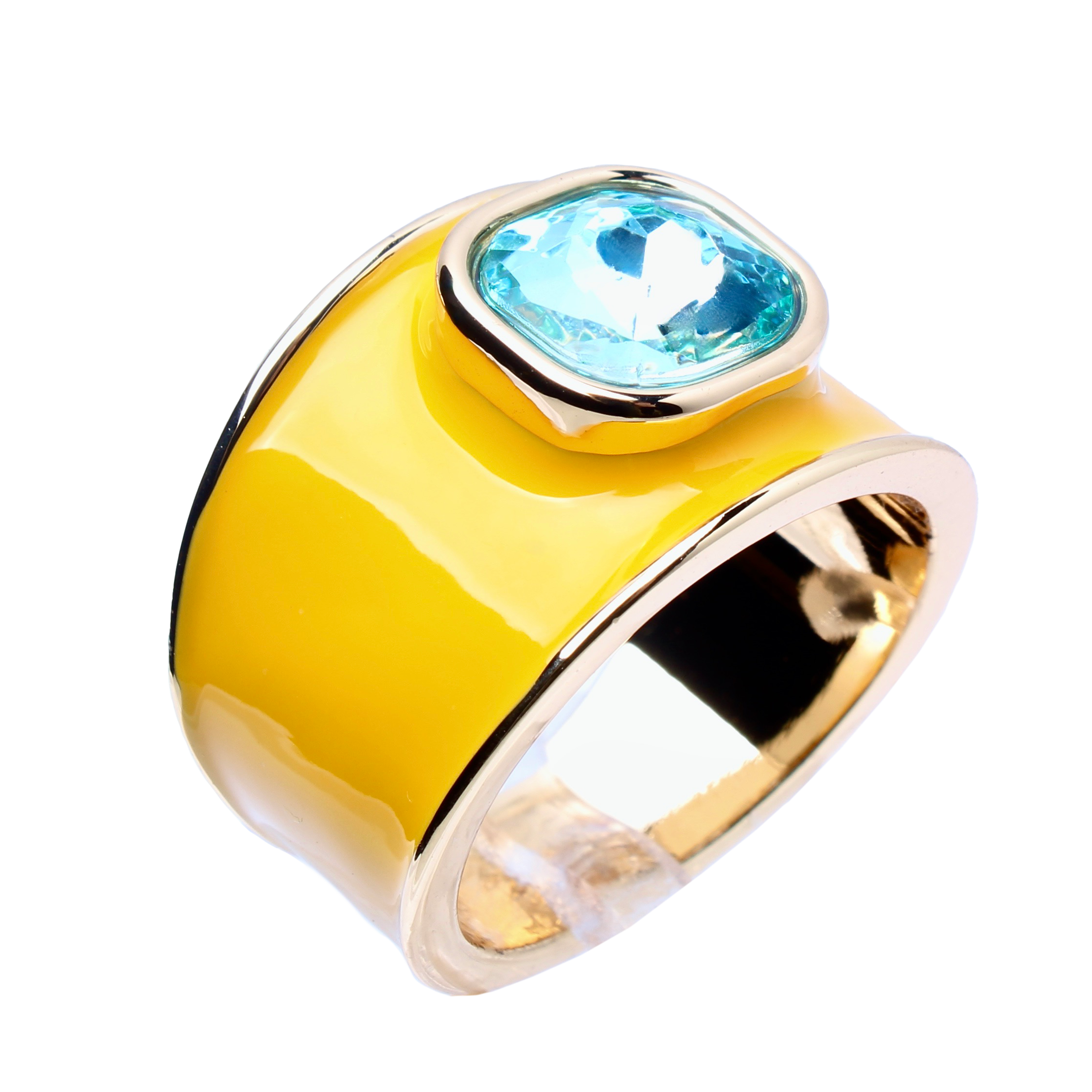 Colony Palms Citrine Enamel Band