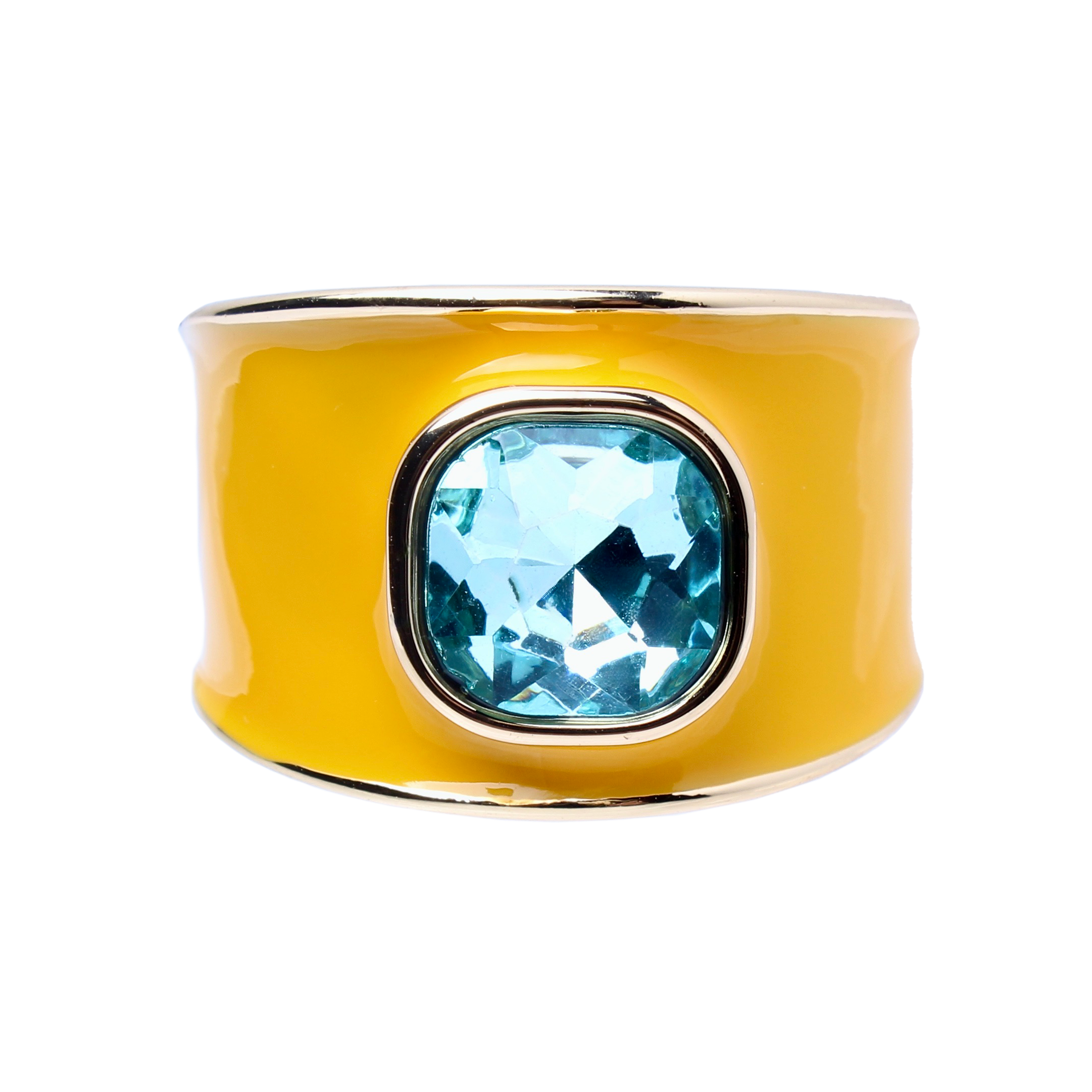 Colony Palms Citrine Enamel Band